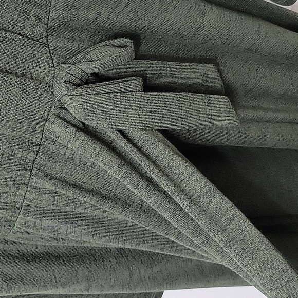 At the knee Hacci faux wrap dress, deep depth colour (greenish), Torrid, 1x - Picture 5 of 5